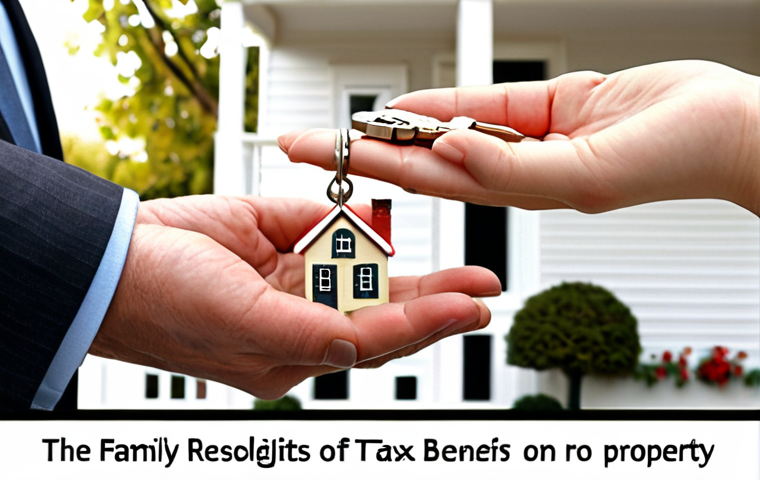 **Image Prompt:** A family happily receiving keys to their new home, overlaid with text highlighting tax benefits of utilizing gift or inheritance for property acquisition, set against a backdrop of a rising real estate market.